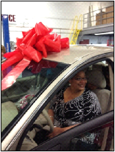 Mom wins car at C.D.E.